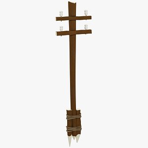 Stylized Old Electric Post