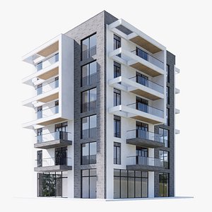 3D Modern residential building model