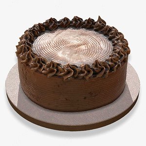 Chocolate Buttercream Cake 3D model