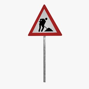 3d model danger sign