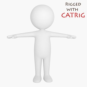 3D Dummy Medium Rigged CatRig model