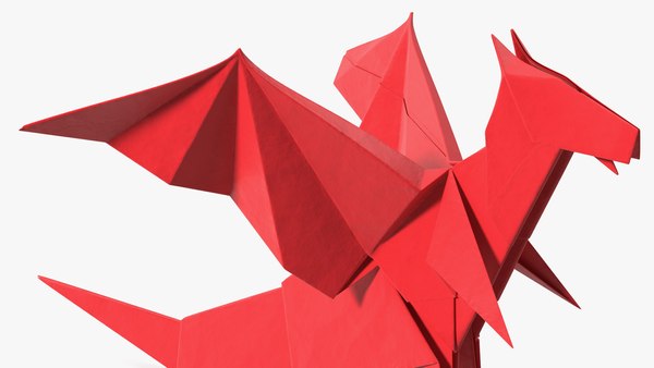 Origami Paper Red Dragon 3D model - TurboSquid 1985426