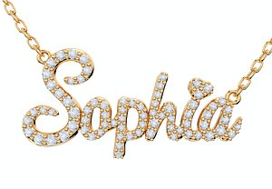 3D Jewelry Necklace Pendant Sophia Font-NPFN0001