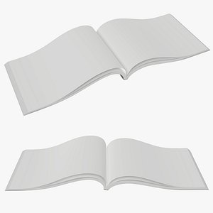 opened a5 brochure 3D