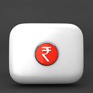3d indian rupee model