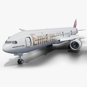 Emirates Boeing 777-300 Animated Realistic Jet 3D model
