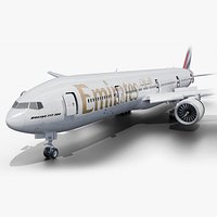 Emirates Boeing 777-300 Animated Realistic Jet