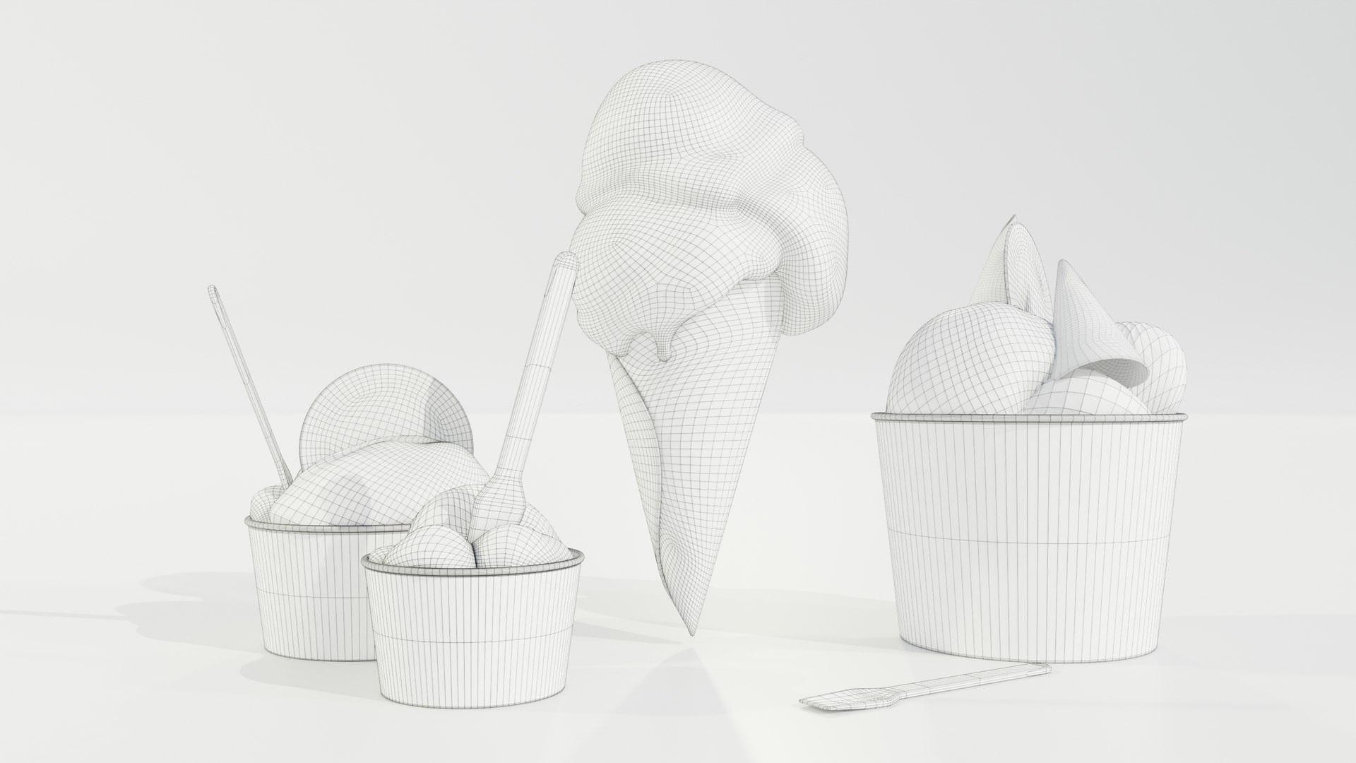 Ice Cream Cone and Cups 3D https://p.turbosquid.com/ts-thumb/ly/3o8fHi/IY/wire_06/jpg/1715158736/1920x1080/fit_q87/89e926b720089216ac37f958e532a75817b7bcaa/wire_06.jpg