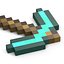 Minecraft Pickaxe Diamond 3D Model