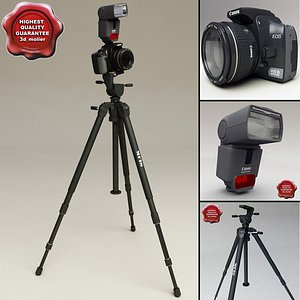 canon eos 400d tripod 3d model
