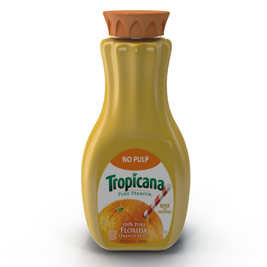 3d Tropicana Orange Juice Bottle