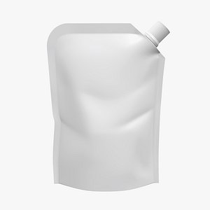 Blank Pouch Bag With Corner Spout Lid Mock Up 02