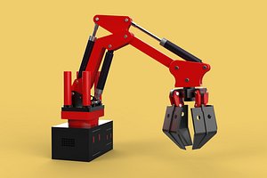 3D HYDRAULIC CRANE GRABBER CLAW GRIPPER GRAPPLE CLAMP HOOK LIFTER model