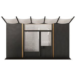 Cafe Facade Element 3D model 3D model