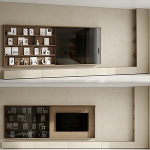 3D Wall composition TV zone set