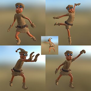 elf gnome pose 3D model