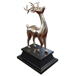 3D deer figurine model
