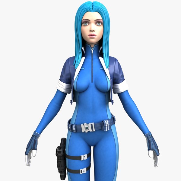 action girl character expressions 3d max