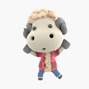 Cute Sheep 3D Illustration 3D