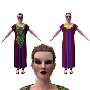 3D realistic girl cloth