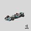 Mercedes W13 F1 Team Season 2022 Formula 1 Race Car