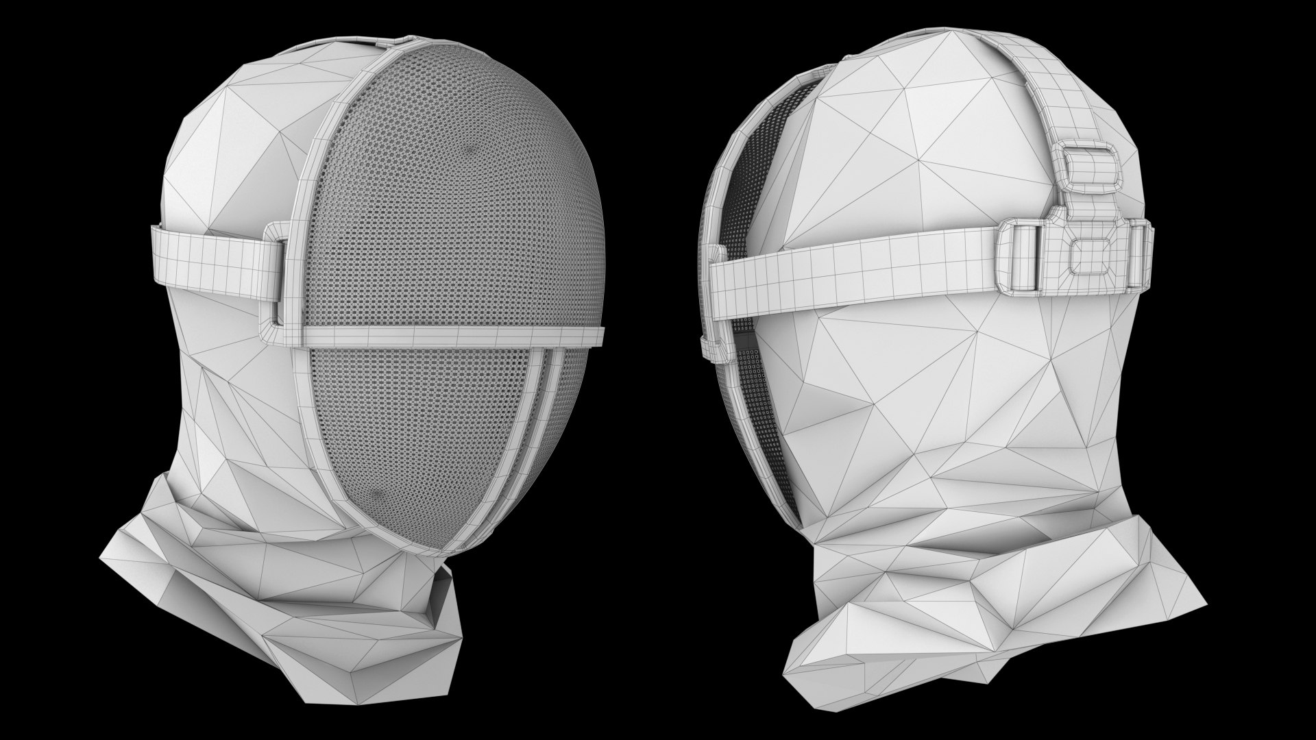 Fencing Plastic Mask 3D Model TurboSquid 1968438