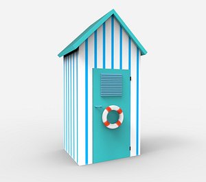 3d model beach cabin