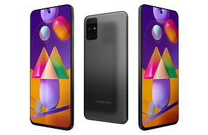 Samsung Galaxy M31s Mirage Black Low Poly 3D model