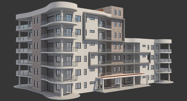 Free apartment building 6 3D model - TurboSquid 1435007