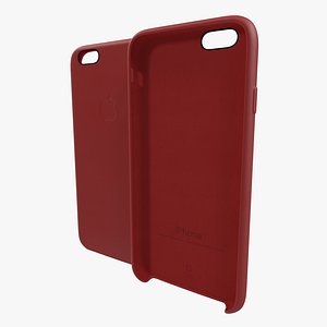 iPhone 6 Leather Case Red 3D Model