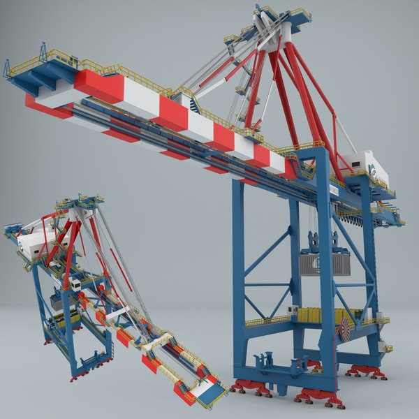 Rubber-tyred gantry crane 3D model - TurboSquid 1276407