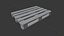Low poly wood palette 3D model