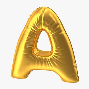 3D foil balloon letter gold