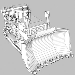 bulldozer animation 3d model