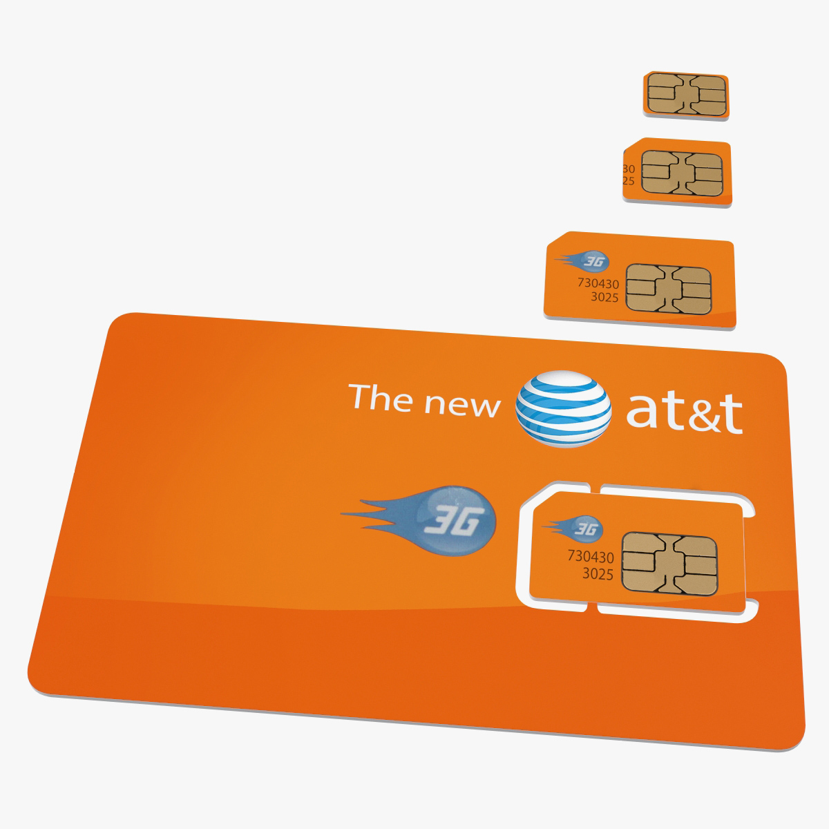3D att sim card different model - TurboSquid 1329065