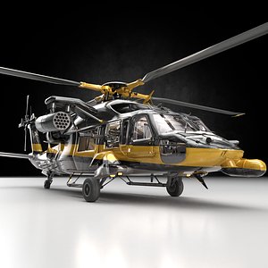 UH -60 Helicopter Support Heli with Guns