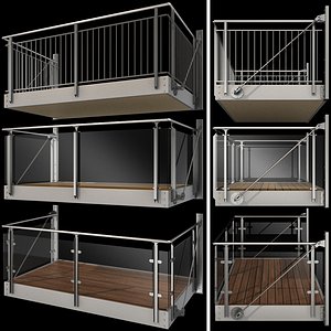 3D metal balcony