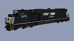 norfolk southern sd60m locomotive 3D model
