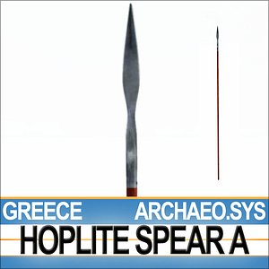 Greek Hoplite Spear Model A - ARCHAEO.SYS 3D