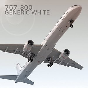 3d 757-300 generic white model