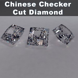 3d chinese checker cut diamond