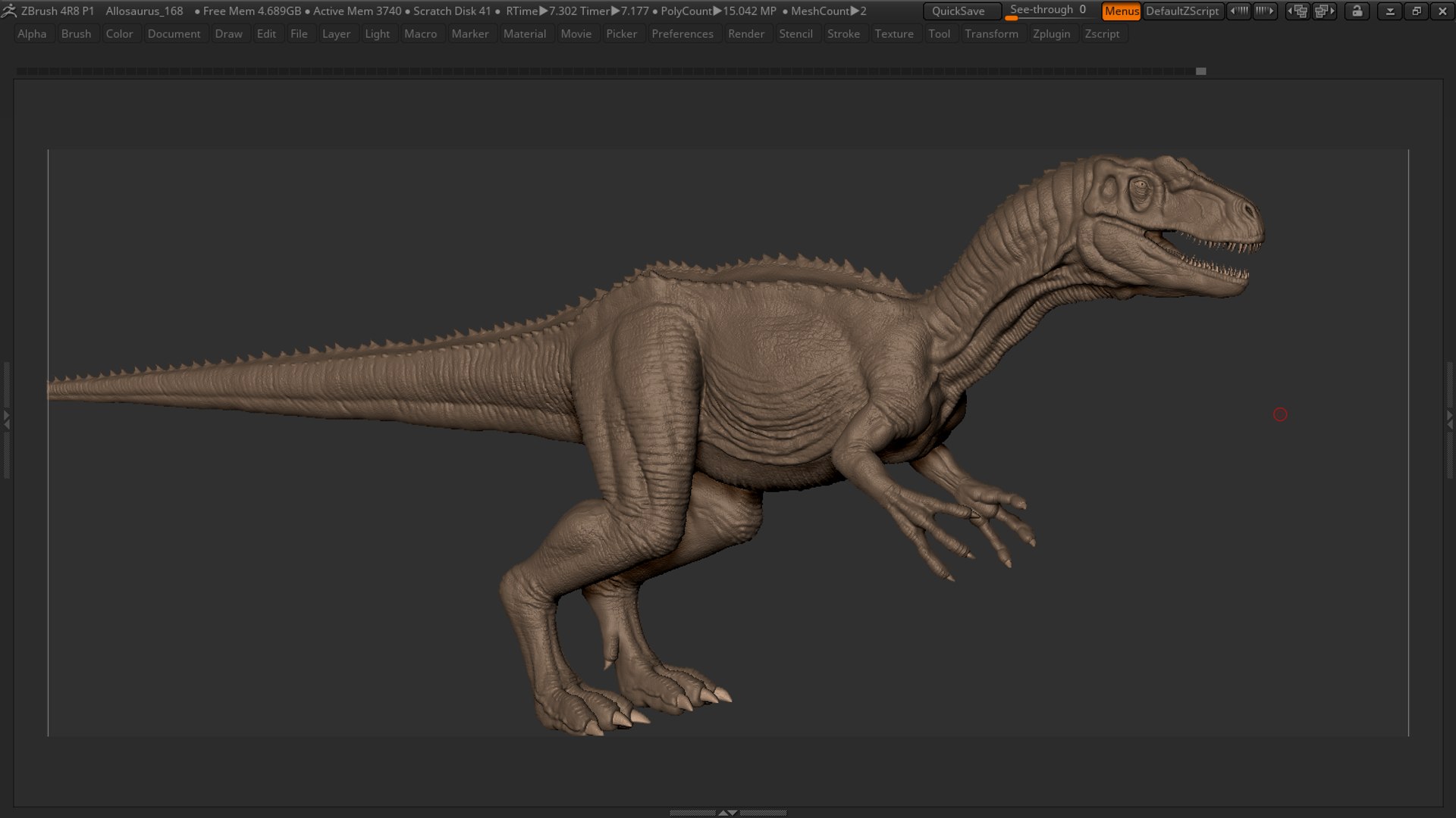 3D Allosaurus Rig Studio License Model - TurboSquid 1320276