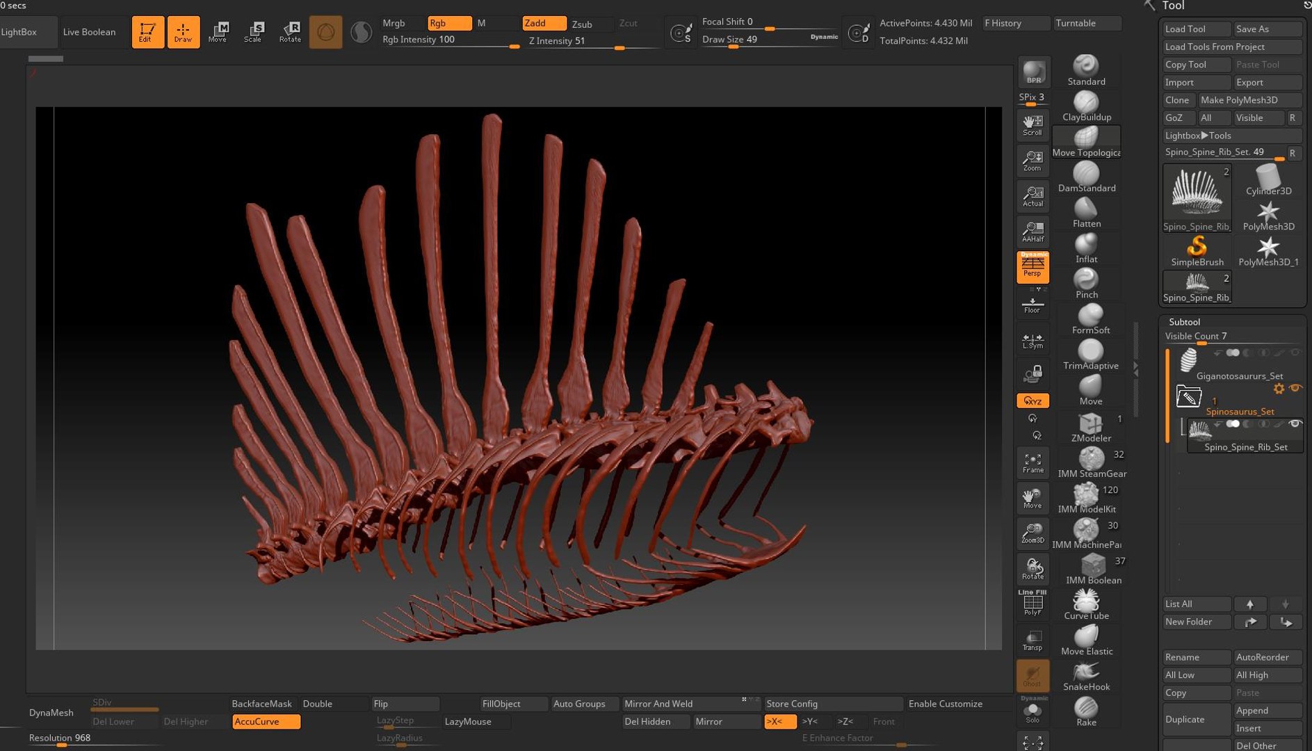 3D Model Spinosaurus Spine Ribs Skeletons Set - TurboSquid 1714693
