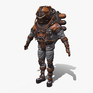 Astronaut RIGGED, ANIMATED, TEXTURED 3D
