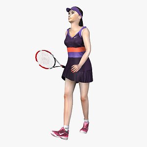 Rigged Tennis Player Woman
