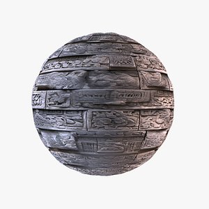 3D Ancient Temple Wall 01 Texture - Seamless