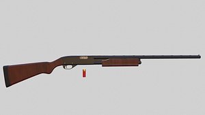 3ds max shotgun gun 870
