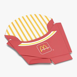 c4d crumpled french fry box