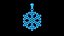 Snowflake with garnet pendant 3D print model
