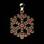 Snowflake with garnet pendant 3D print model